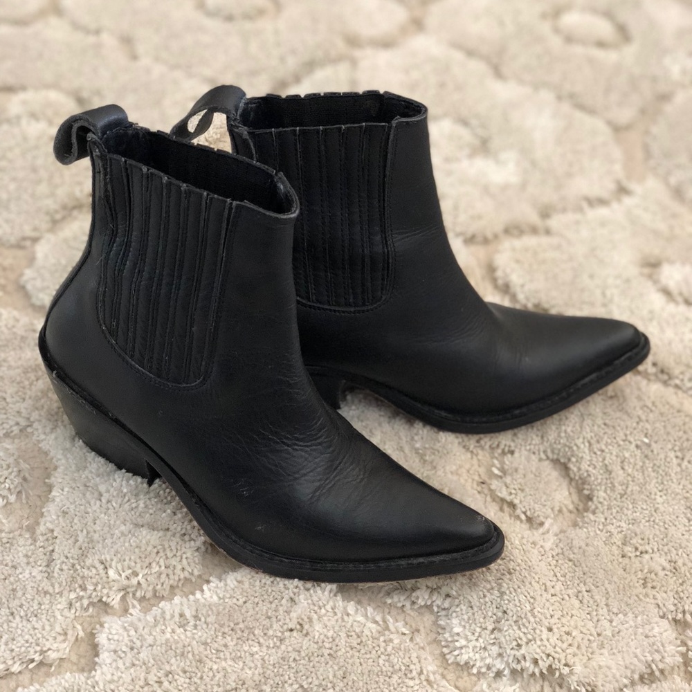 Leather western boots